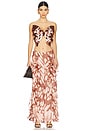 view 5 of 6 Printed Flutter Tones Pant in Brown