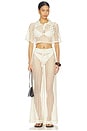 view 5 of 6 Selene Mesh Pant in Off White