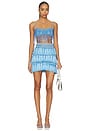 view 5 of 6 Clara Fringe Mini Skirt in Blue