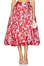 view 1 of 6 Peony Midi Skirt in Red