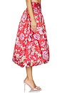 view 4 of 6 Peony Midi Skirt in Red