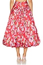 view 5 of 6 Peony Midi Skirt in Red