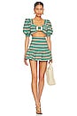 view 4 of 4 MINIFALDA STRIPED CROCHET RUFFLE in Teal