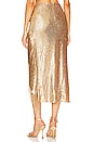 view 3 of 5 Sequin Draped Midi Skirt in Gold