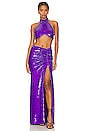 view 4 of 5 Sequin Maxi Skirt in Purple