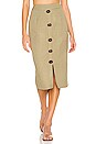 view 1 of 4 Linen Pencil Skirt in Vintage Khaki