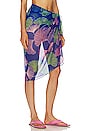 view 2 of 4 Ocean Leaf Sarong in Blue