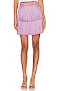 view 1 of 4 X Alessandra Ambrioso Fringe Mini Skirt in Pink Multi
