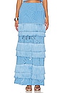 view 1 of 4 Fringe Lace Maxi Skirt in Sky