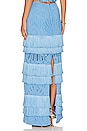 view 3 of 4 Fringe Lace Maxi Skirt in Sky