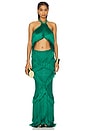 view 4 of 4 Fringe Maxi Skirt in Jade