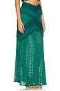 view 2 of 6 Fringe Trim Maxi Skirt in Galapagos