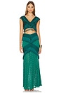 view 5 of 6 Fringe Trim Maxi Skirt in Galapagos