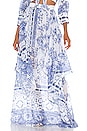view 1 of 4 Amalfi Maxi Skirt in Blue & White
