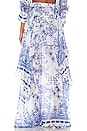 view 3 of 4 Amalfi Maxi Skirt in Blue & White
