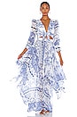 view 4 of 4 Amalfi Maxi Skirt in Blue & White