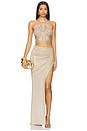 view 5 of 6 Dune Long Skirt in Beige