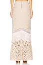 view 4 of 6 x Camila Coelho Flower Crochet Skirt in Beige
