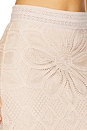 view 6 of 6 x Camila Coelho Flower Crochet Skirt in Beige