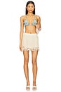 view 5 of 6 x Camila Coelho Mesh Skirt in Off White