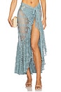 view 1 of 6 Seashell Lycra Beach Skirt in Blue