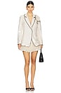 view 5 of 6 Sequin Mini Skirt in Off White