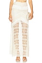 view 1 of 6 Samba Fringe Long Skirt in Off White