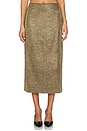 view 1 of 6 미디 스커트 짜기 in Gold