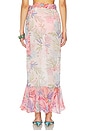 view 4 of 6 FALDA DE LA PLAYA SEAWEED in Off White & Pink