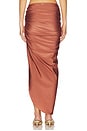 view 4 of 6 x Camila Coelho Golden Lune Long Beach Skirt in Copper