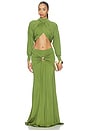 view 5 of 6 Intensity Jersey Maxi Skirt in Green