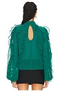 view 3 of 4 Ruffle High Neck Blouse in Galapagos