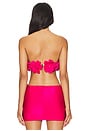 view 3 of 5 Hand Embroidered Flower Top in Cerise