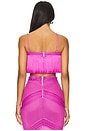 view 3 of 5 SLEEVELESS FRINGE 탑 in Cerise