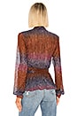view 3 of 5 Rainbow Lurex Wrap Top in Multi
