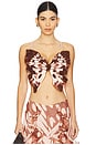view 1 of 5 Butterfly Printed Top in Beige