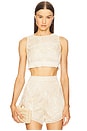 view 1 of 4 TOP COM FRANJAS DE RENDA JOY in Off White