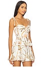 view 2 of 4 Botanic Retro Peplum Top in Off White