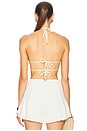 view 3 of 5 Hand Beaded Flower Top in White