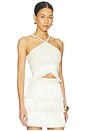 view 2 of 4 Amethyst Fringe Top in Off White