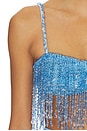 view 5 of 5 Clara Fringe Top in Blue