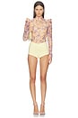 view 5 of 6 Peony Bodysuit in Yellow