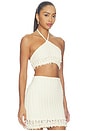 view 2 of 5 Twilight Mesh Halter Top Pearl Embroidery in Off White