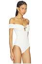 view 4 of 6 Cora Knit Off Shoulder Bodysuit in Off White