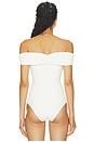 view 5 of 6 Cora Knit Off Shoulder Bodysuit in Off White