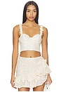 view 1 of 5 Lara Crochet Corset Top in Beige