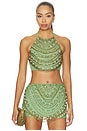 view 1 of 5 Linea Embroidery Top in Green