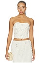 view 1 of 5 Pearl Mesh Top in Off White