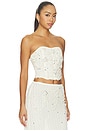 view 2 of 5 Pearl Mesh Top in Off White