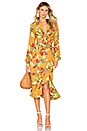 view 4 of 4 Zebrina Print Tie Front Cropped Top in Yellow